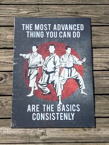 Martial Arts Karate Taekwondo Jiu Jitsu Motivational Large Metal Wall Poster - Picture 1 of 4