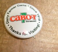 Dairy Farmer Owned Since 1919 Cabot Vermont Dairy Vintage Ad Pin Button Pinback