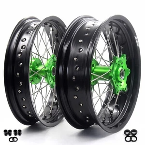 Llantas KKE 17" Supermoto para Kawasaki KX250F KX450F 2006-2018 KX125 KX250 - Imagen 1 de 11