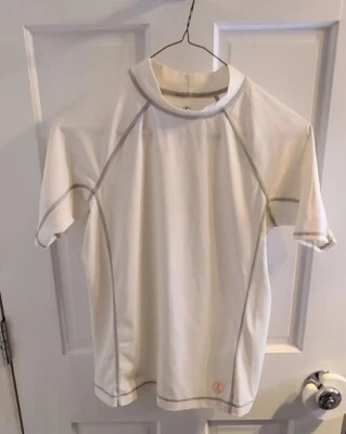 全新无标签 Lands' End 男孩 10-12 码短袖防晒衣 — 第 1/4 张图片