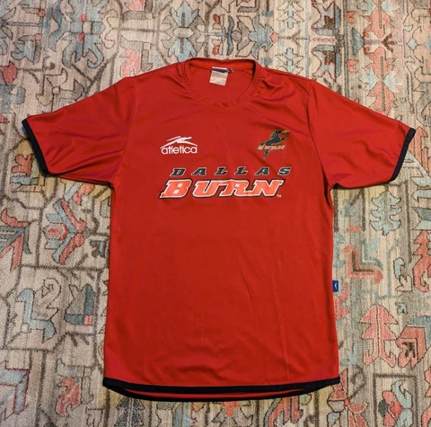 Vtg Dallas Burn Atletica Soccer Jersey Youth XL 16 Jersey Red Men's Small S Cover