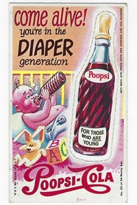 1969 Topps Wacky Ads #23 POOPSI-COLA short perf ex - Picture 1 of 2
