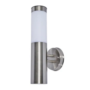 Litecraft Grant Wall Light Outdoor LED Solar Powered Fitting - Stainless Steel - Picture 1 of 6