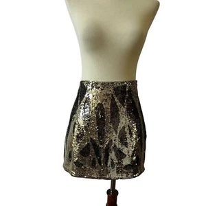 HAUTE HIPPIE MINIROCK S NEU MIT ETIKETT PAILLETTEN SEITLICHER REISSVERSCHLUSS Y2K GLAM LUXUS URLAUB KANTIG SCHLANKY - Bild 1 von 10