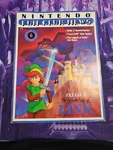 NINTENDO POWER FUN CLUB NEWS MAGAZINE VOL. 2 #6 APRIL MAY 1988 ZELDA II LINK - Picture 1 of 5