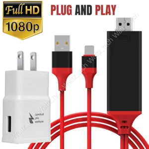 1080P HDMI mirroring AV cavo telefono a TV HDTV adattatore per iPhone 14 13 12 11 XR - Foto 1 di 17