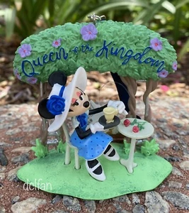 Disney Parks Epcot UK Queen Kingdom Tea Time Minnie Mouse Figur Ornament NEU - Bild 1 von 2