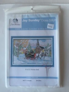Joy Sunday Cross Stitch Kit - Horse Sled FA 232 - Picture 1 of 3
