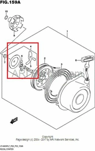 NEW OEM SUZUKI KING QUAD EIGER 400 STARTER RECOIL RATCHET SET ASSEMBLY Foto 1 de 1