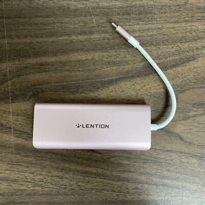LENTION USB-C HUB Thunderbolt 3 to USB 3.0 HDMI Ethernet PD Adapter Card Reader - Image 1 of 4