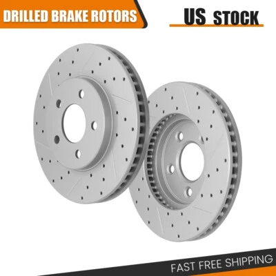 Par de rotores de freio dianteiro 2 para 2005-2007 2008 2009 2010 Ford Mustang 4.0L V6 - Imagem 1 de 4