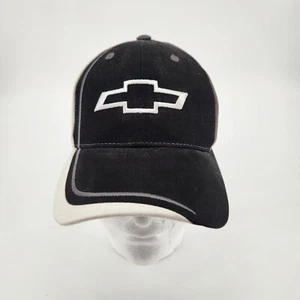 Cappello/Berretto Chevy Performance - Nero Grigio Bianco con Logo Bowtie Cromato Regolabile - Foto 1 di 6