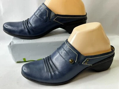 Women's Blondo Leather Vamp Blue Slip On Dressy Mule Shoe Size 8M - Изображение 1 из 4