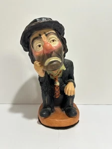 VINTAGE EMMETT KELLY JR MÜDE WILLIE TRAURIG SITZENDE HOBO CLOWN STATUE 13" - ESCO 93 - Bild 1 von 10