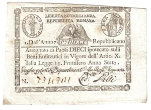 10 paoli repubblica romana anno 7 retro cerchio LOTTO 970 - Picture 1 of 1