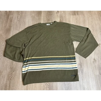 Vintage Levi's Silvertab Sweater Men XL Top Y2K Baggy Long Sleeve Striped - Image 1 of 4