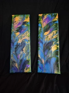 Acrylic from New Upcoming Artist SAMUELA From CHOSEN ART 91/2" X3" Set"WAITING" - Picture 1 of 4