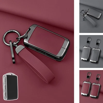 Funda protectora de cuero para llave de coche de aleación de zinc para Volvo XC70 S60 XC60 XC90 T5 T6 S90 V90 Foto 1 de 4