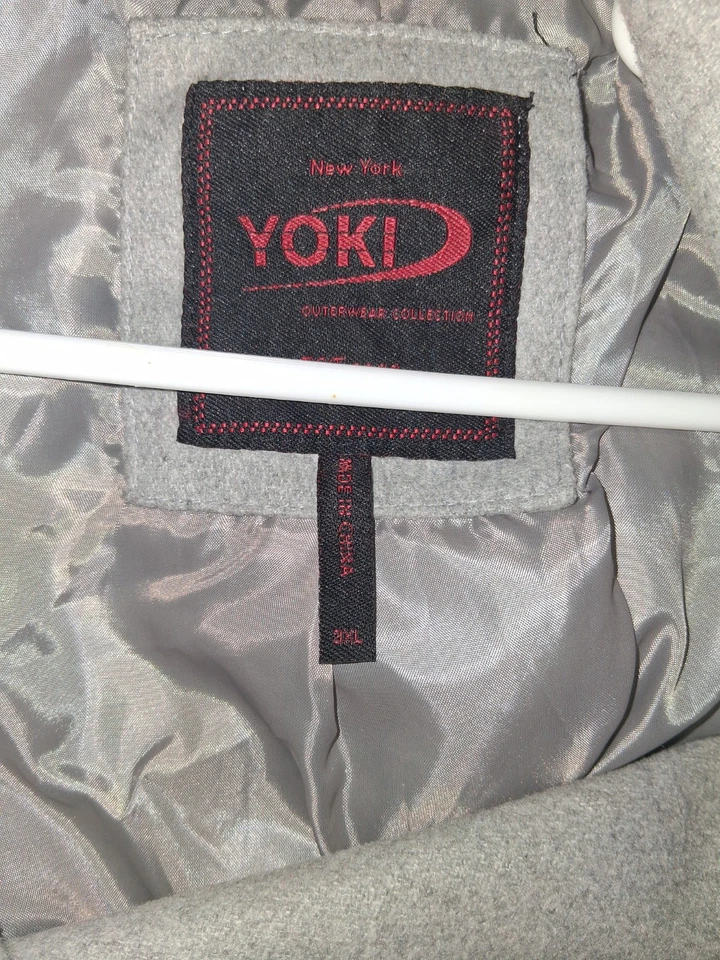 Abrigo Yoki Pea para mujer 3 XL - mezcla de lana, doble botonadura, grapa otoño/invierno Foto 1 de 3