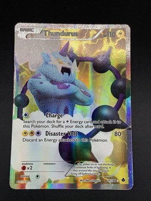 Pokemon Thundurus 97/98 Emerging Powers Ultra Rare Full Art Holo HP - Image 1 of 4