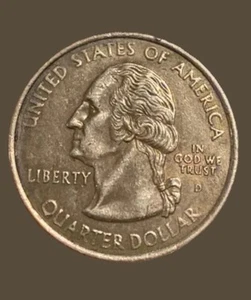 2001 D Washington RI Quarter Improper Annealing, Lamination Error - Picture 1 of 2