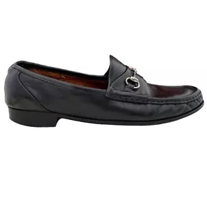 Allen Edmonds Bruzzano Black Leather Horse Bit Moc Toe Loafer Shoes Mens 10.5 D - Picture 1 of 11