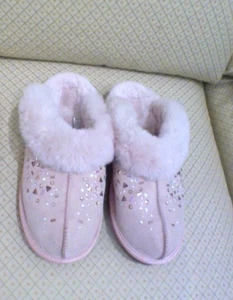 - Ugg Wmn., Coquette Slipper, Beige, Embellished, Studded- Size 11, Pre-Owned - Picture 1 of 15