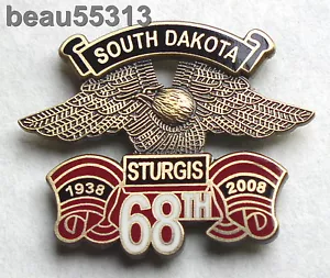 ✿STURGIS CHAMMER SOUTH DAKOTA 68. 2008 HARLEY RALLY WESTE JACKE MÜTZE PIN - Bild 1 von 1