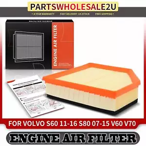 Engine Air Filter for Volvo S60 S80 V60 V70 XC60 XC70 Flexible Panel 30745344 - Picture 1 of 8