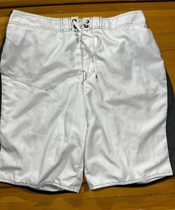 Tony Hawk Shorts Mens XL Swim Trunks White Blue Board Mesh Lining Beach Surf - Picture 1 of 6