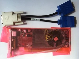 SFF DUAL DELL CP309 RADEON HD 2400 XT 256MB PCIE TV DMS-59 WIN 10 & VGA SPLITTER - Picture 1 of 1