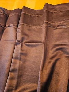 Croscill Chocolate Brown lined drape panels (4 panels) 50" width by 85" length - Picture 1 of 2