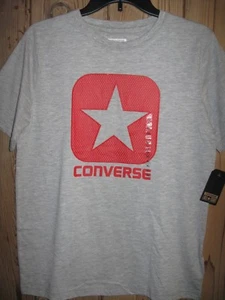 CONVERSE Boy's GRAY T-Shirt Red Box STAR Patch Size: X-LARGE (13-15 years) NWT - Picture 1 of 3