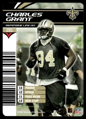 2003 NFL Showdown Charles Grant New Orleans Saints #140 Georgia Bulldogs - Image 1 of 2