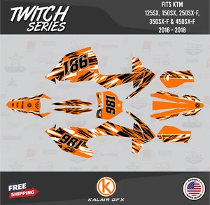 Graphics Kit for KTM 125SX 150SX 250SX-F 350SX-F 450SX-F (2016-2018) Twitch - OS - Picture 1 of 6