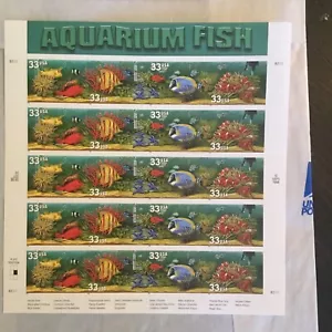 Very Nice “Aquarium Fish” stamp Sheet~Pane of 20~ 33 cent~MNH - Picture 1 of 6