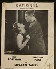 Geraldine Page SEPARATE TABLES Eric Portman 1957 National Theatre D.C. Playbill