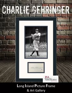 Charlie Gehringer Signed Detroit Tigers Custom Framed Photograph Display JSA COA - Picture 1 of 4