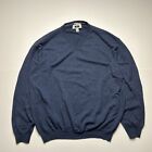 Joseph Abboud 100% Extra Fine Merino Wool V-Neck Sweater Blue Men's 3XL