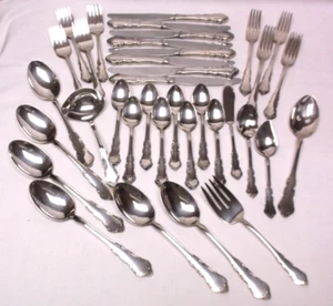 Reed & Barton Service for 8 Dresden Rose Flatware Set Plus++ - Picture 1 of 6