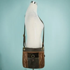 Borsa a tracolla The Sak marrone patchwork pelle metallizzata tracolla zip superiore - Foto 1 di 8