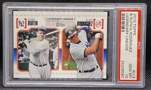 ๐ฅ๐๐ฅ 2010 TOPPS LEGENDARY LINEAGE BABE RUTH/ALEX RODRIGUEZ PSA 10 GEM ๐ฅ๐๐ฅ - Picture 1 of 2