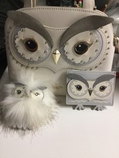 Kate Spade Star Bright Owl Lottie Handbag Purse Keychain And Card Case NWT