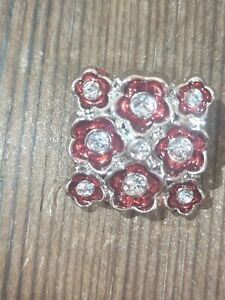 Snap Jewelry Floral Rhinestone Brown 18-20mm Fits Ginger Charms Accessories  