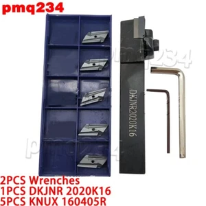 Portaherramientas de torneado indexable DKJNR2020K16 1 PIEZA + 5 PIEZAS KNUX160405R inserto de fresado - Imagen 1 de 5