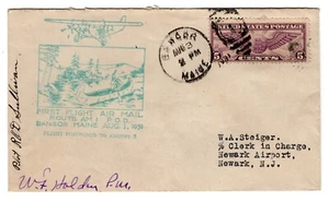 CAM 1S7 Bangor ME Flight Autographed Pilot R.O.D. Sullivan Clipper Pilot 1931 - Picture 1 of 2