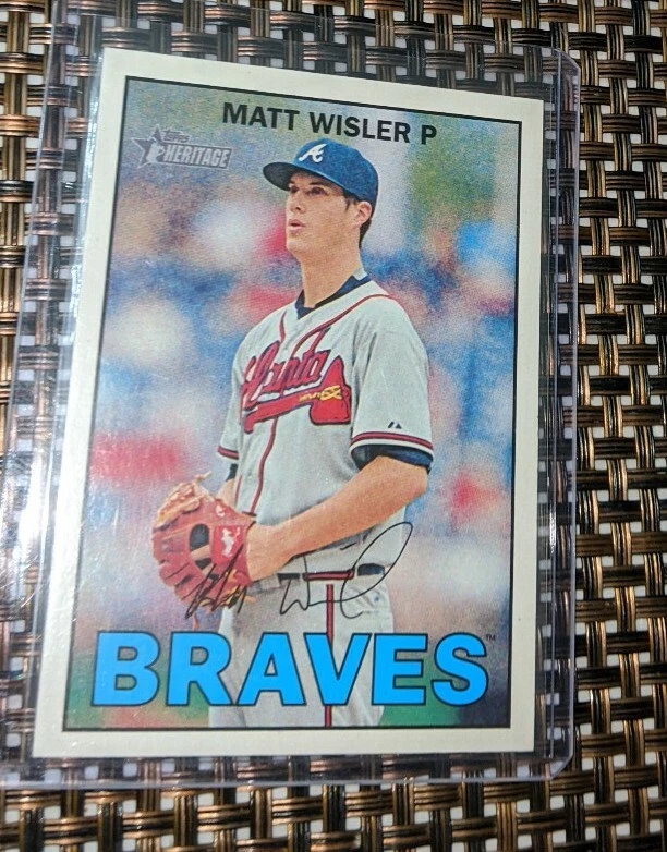 2016 MATT WISLER TOPPS HERITAGE GUM STAINED BACK (BRAVES) - Image 1 of 1