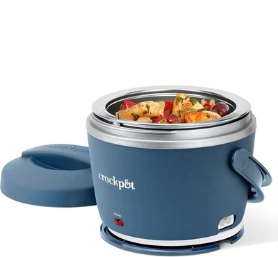 Lonchera eléctrica Crock-Pot de 20 onzas, calentador de alimentos portátil, comida para uno, azul Foto 1 de 4