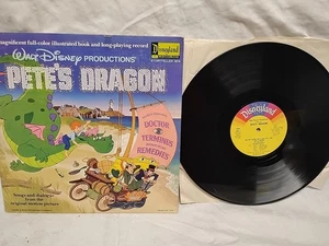 Pete's Dragon Vinyl LP Disneyland storyteller records 3818 19 includes book - Imagen 1 de 7