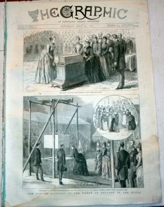 23 de julio de 1877 periódico gráfico: reina victoria jubileo: impresión color royal navy - Imagen 1 de 19